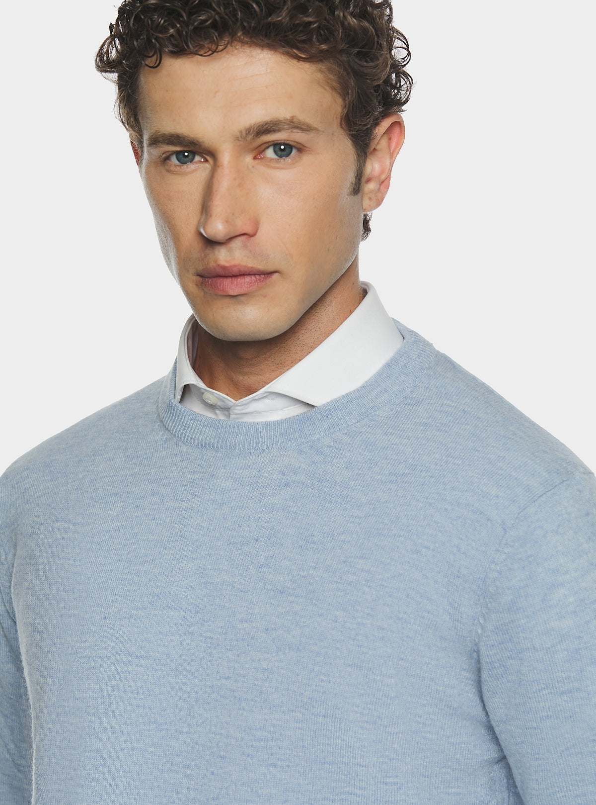 Maglia girocollo in lana e cashmere-1