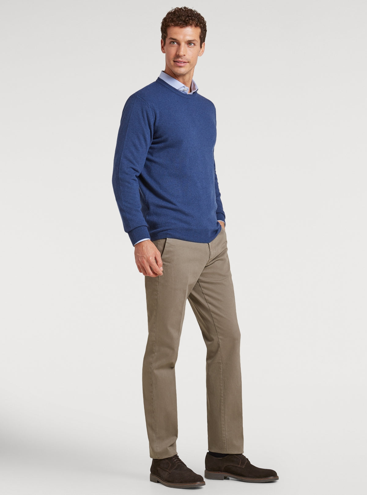 Maglia girocollo in lana e cashmere-1