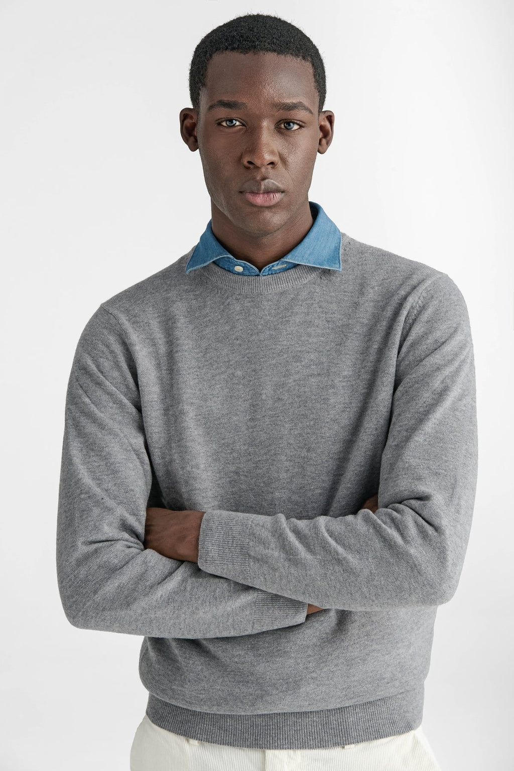 Maglia girocollo in lana e cashmere-0