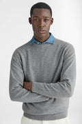 Maglia girocollo in lana e cashmere-0