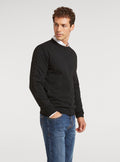 Maglia girocollo in lana e cashmere-0