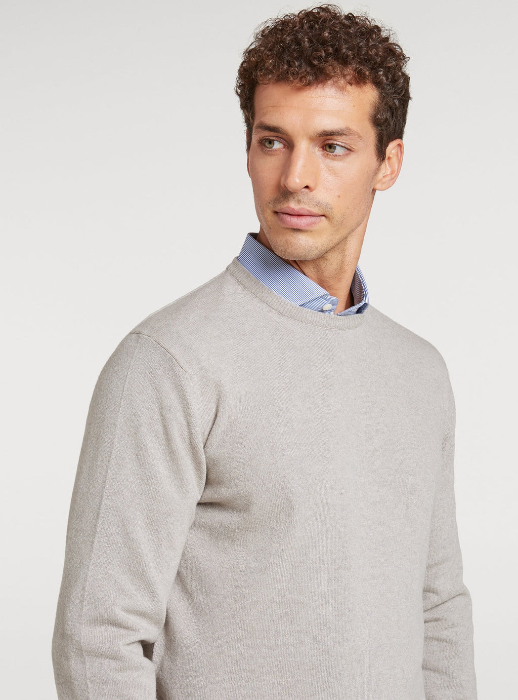 Maglia girocollo in lana e cashmere-3