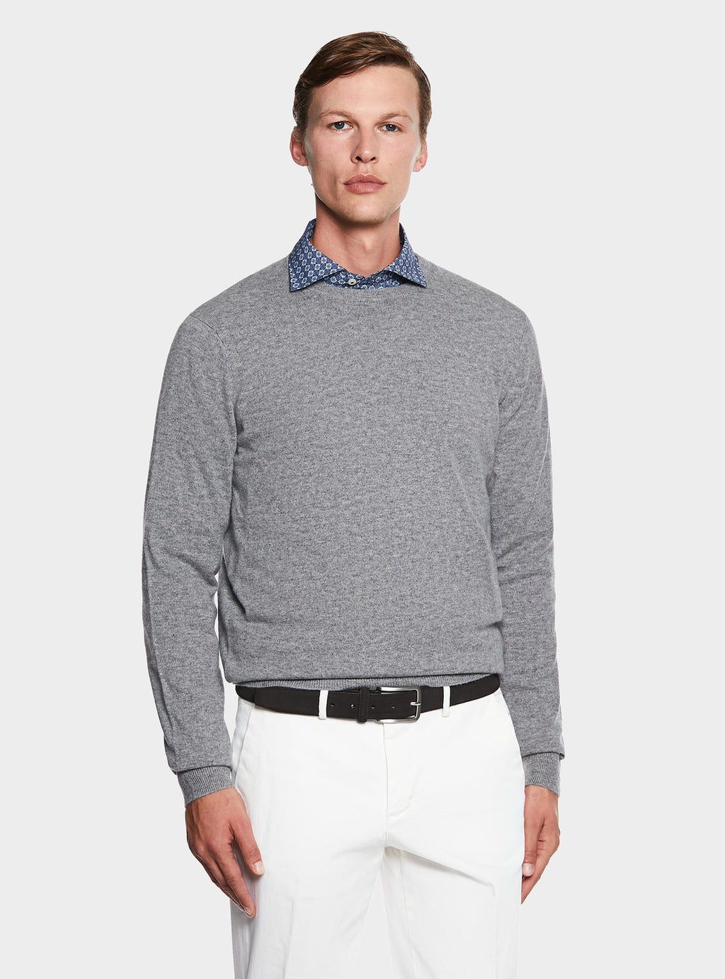 Maglia girocollo in lana e cashmere-0
