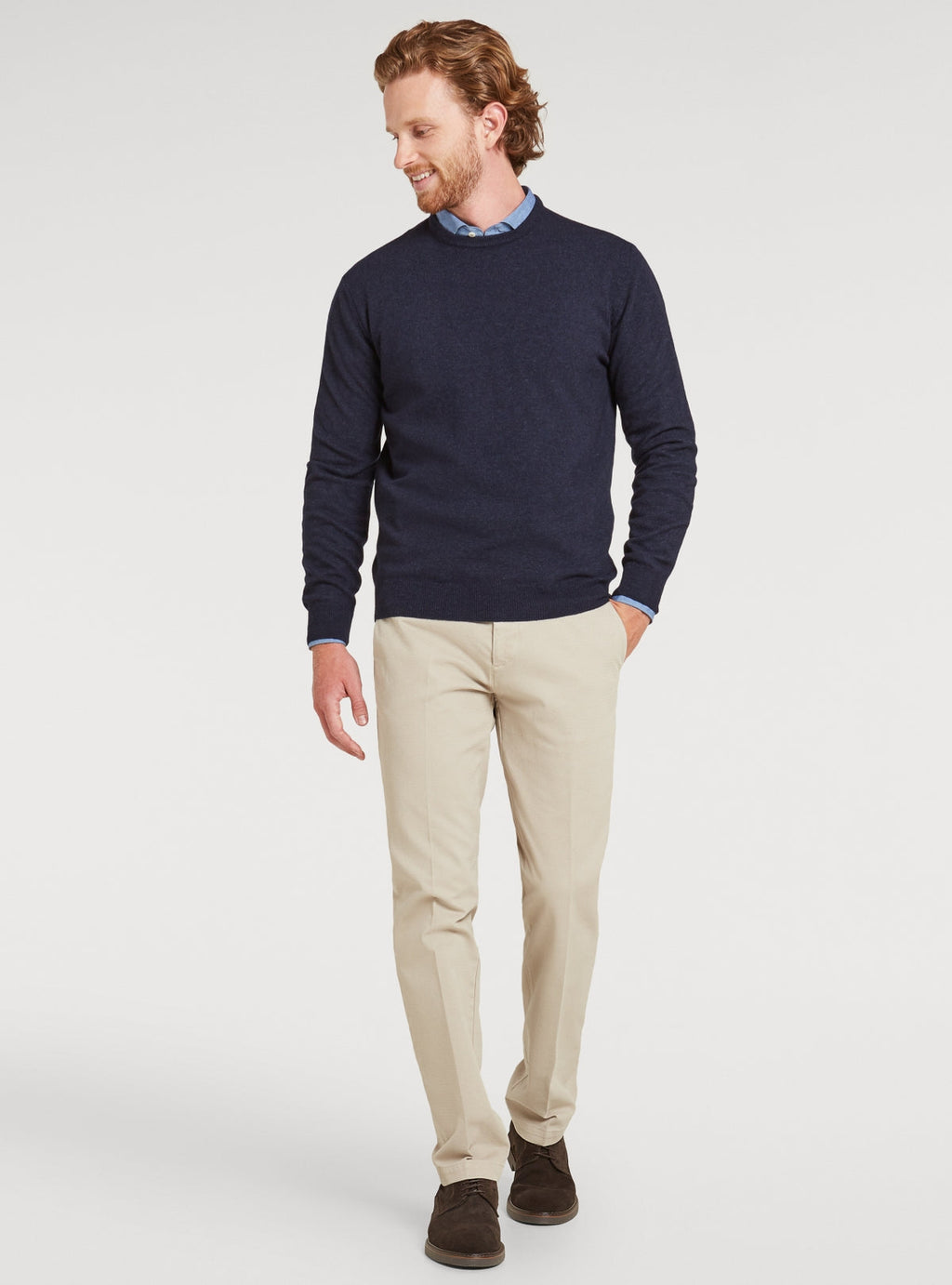 Maglia girocollo in lana e cashmere-1