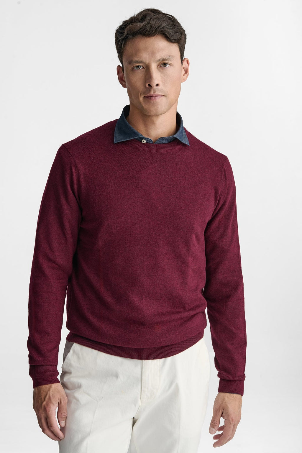 Maglia girocollo in lana e cashmere-0