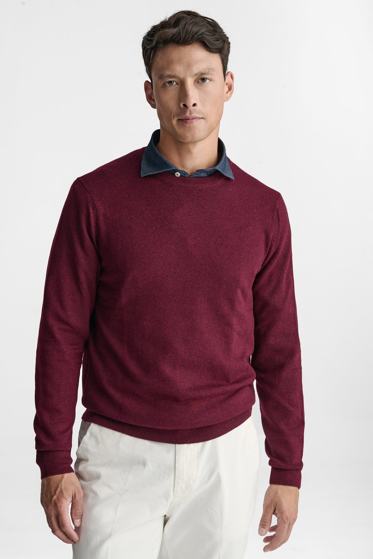 Maglia girocollo in lana e cashmere-0