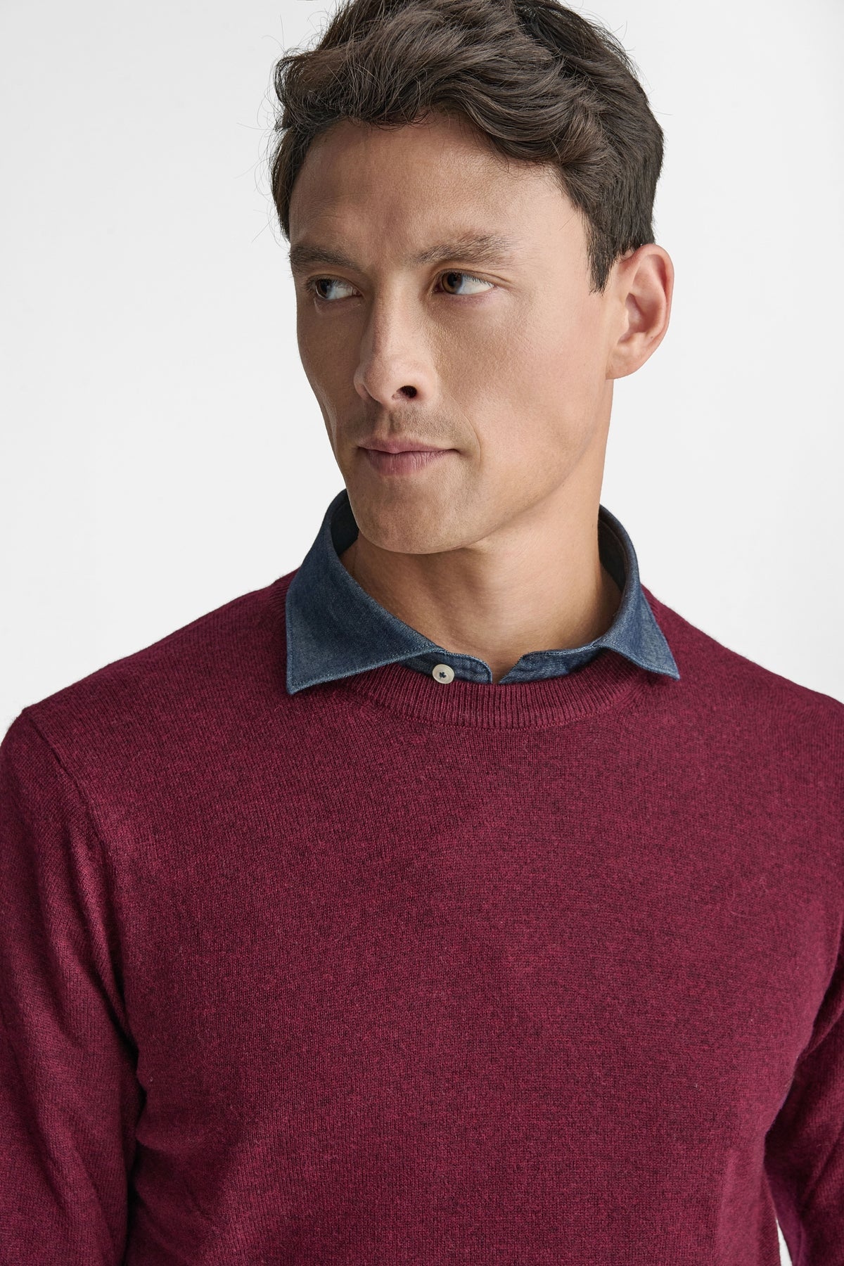 Maglia girocollo in lana e cashmere-2