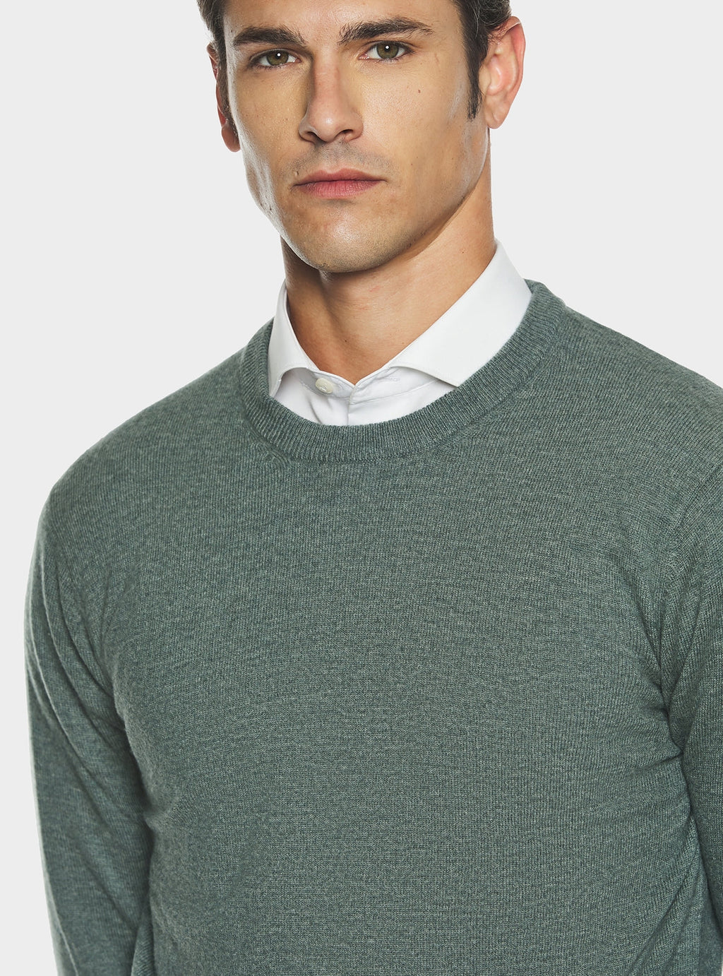 Maglia girocollo in lana e cashmere-1