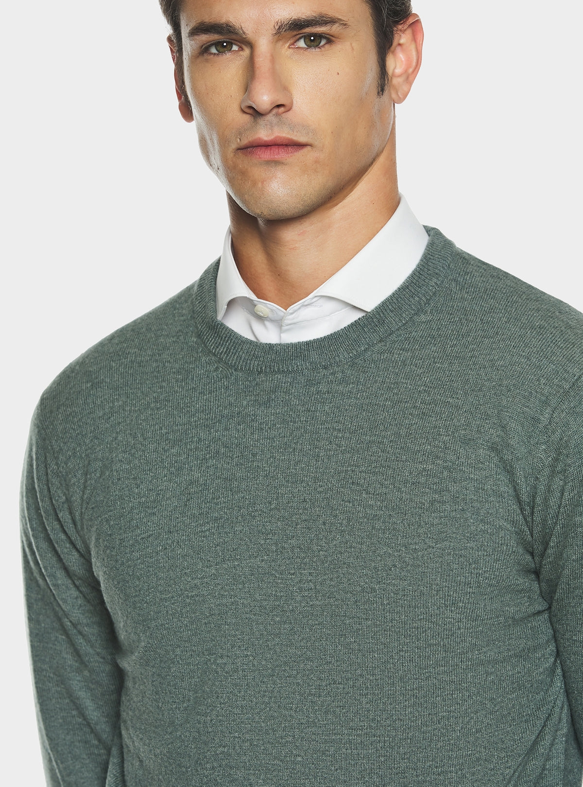 Maglia girocollo in lana e cashmere-1