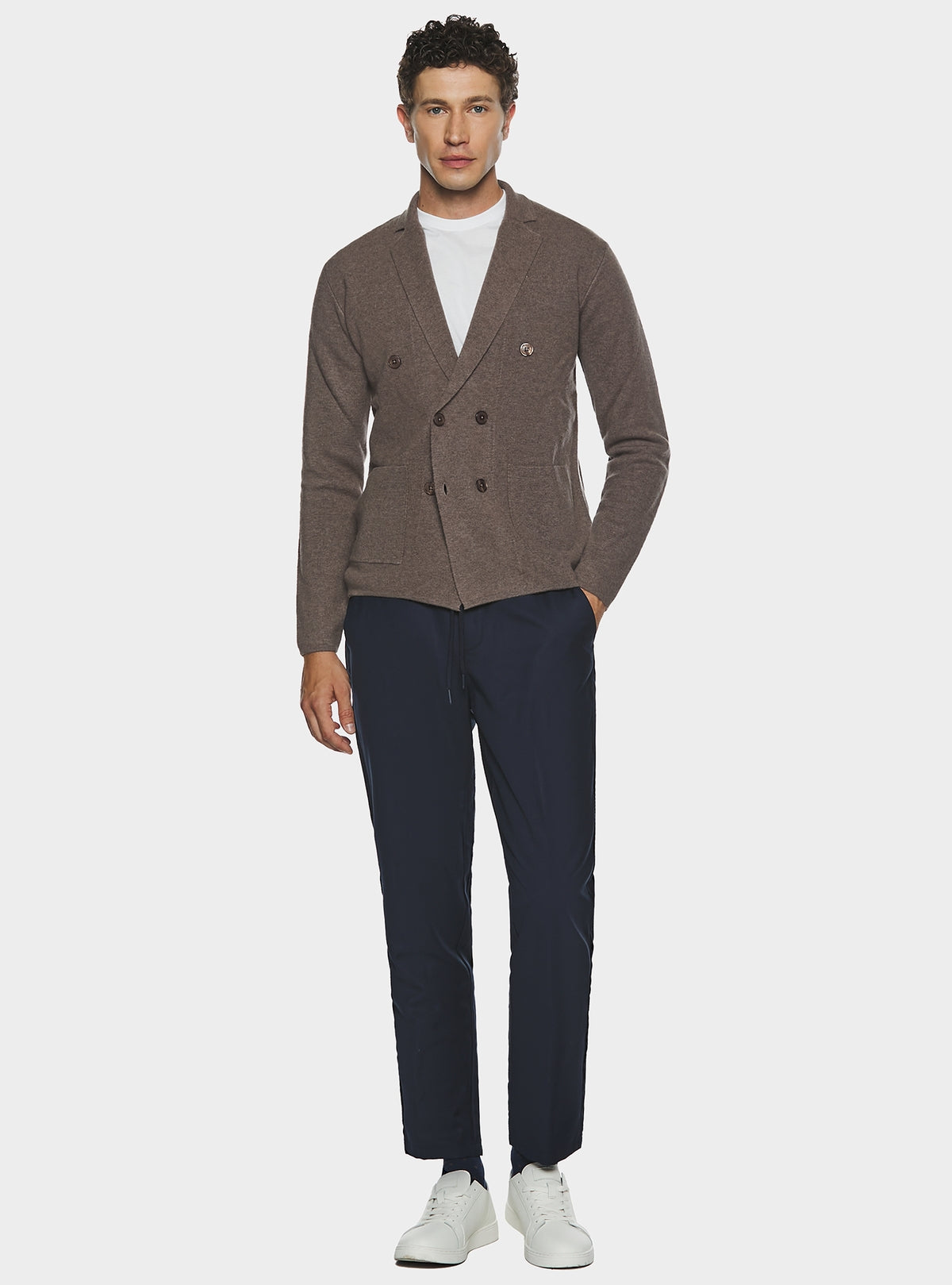 Giacca doppiopetto in lana e cashmere-2