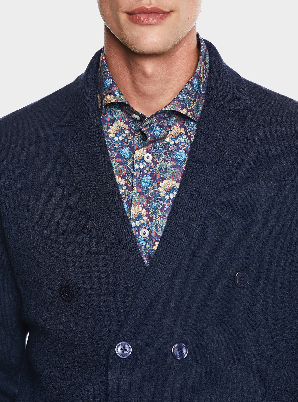 Giacca doppiopetto in lana e cashmere-2