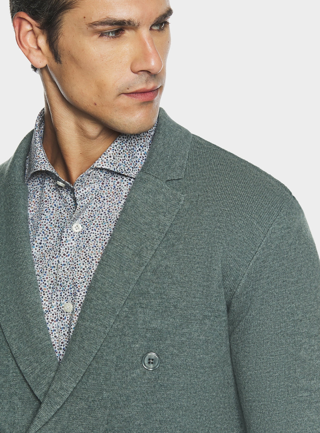 Giacca doppiopetto in lana e cashmere-2
