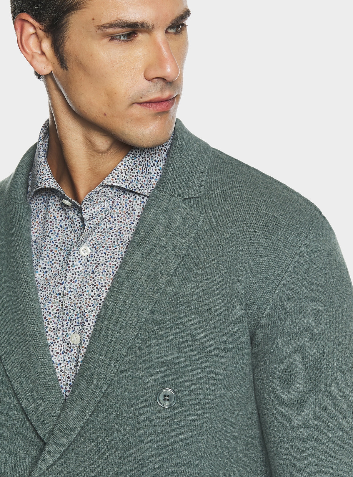 Giacca doppiopetto in lana e cashmere-2