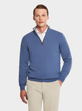 Maglia mezza zip in lana e cashmere-0