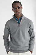 Maglia mezza zip in lana e cashmere-0