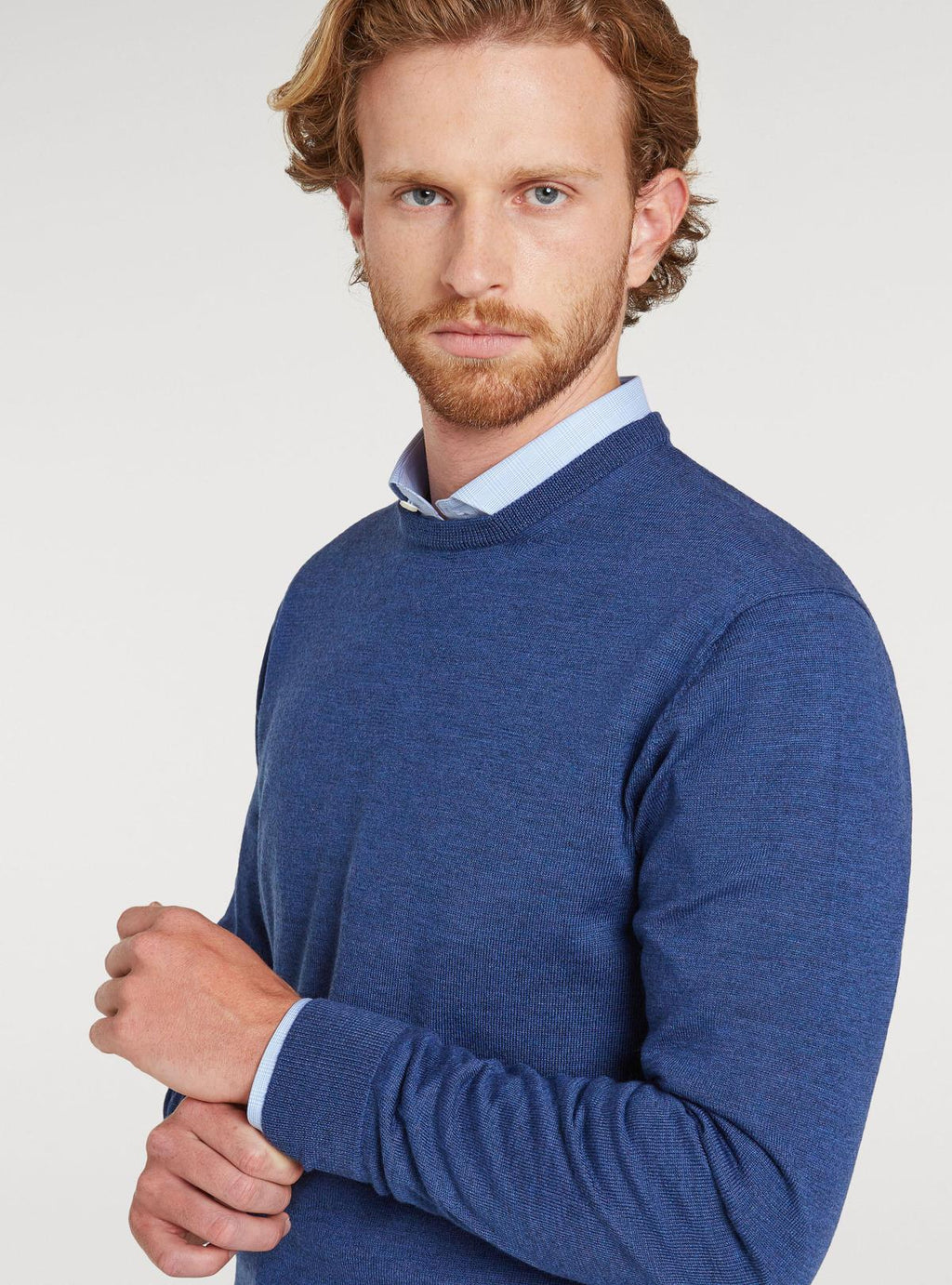 Maglia girocollo in pura lana merino-3