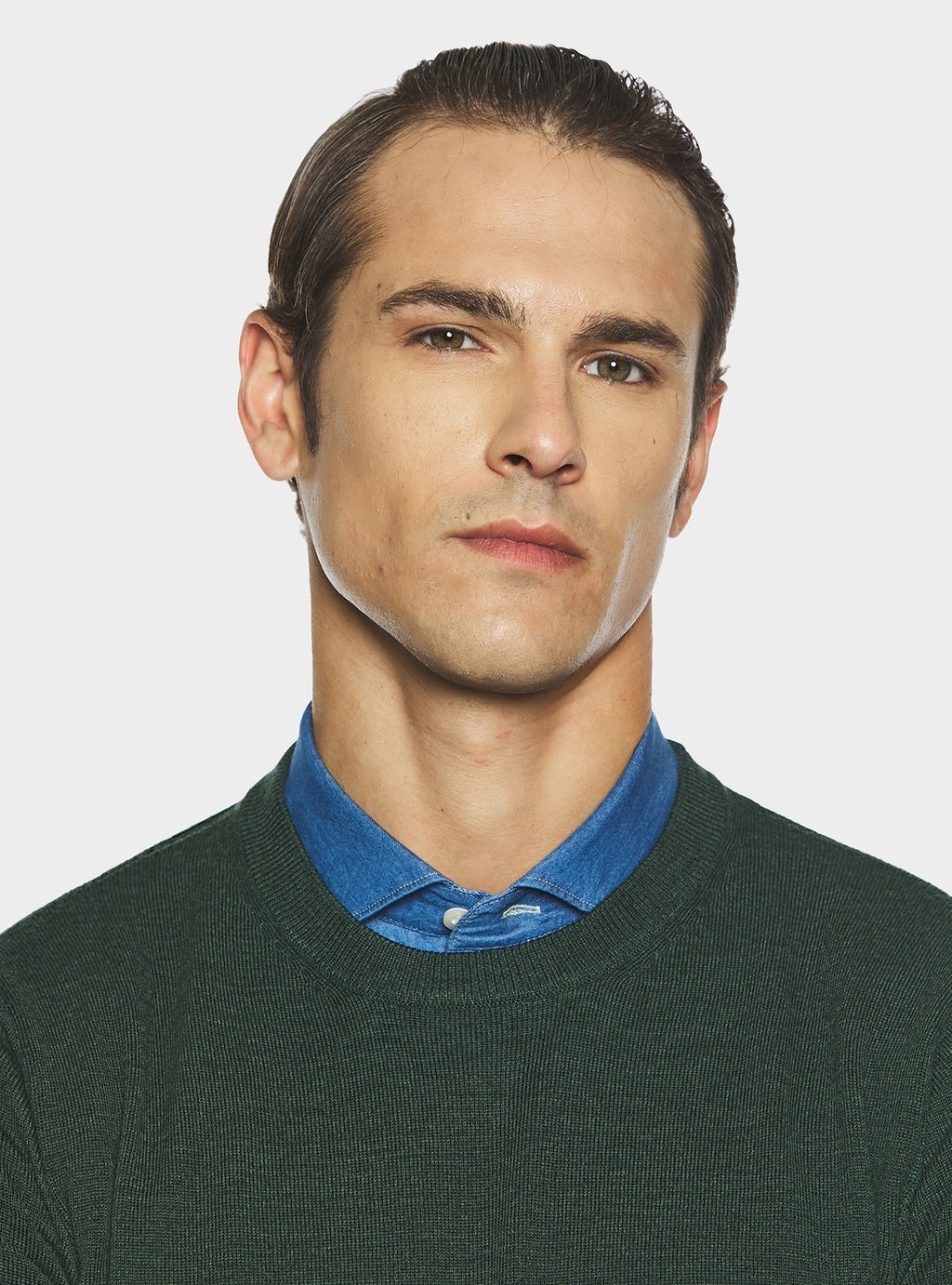 Maglia girocollo in pura lana merino-1
