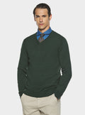 Maglia scollo a V in lana merino-0