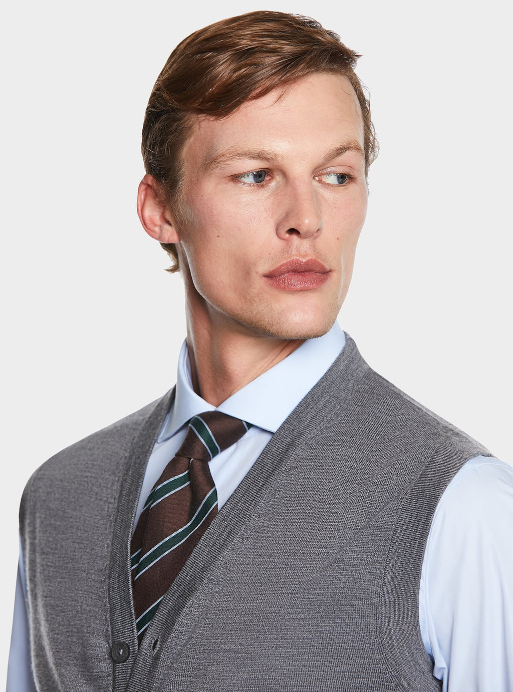 Gilet con bottoni in lana Merino-2