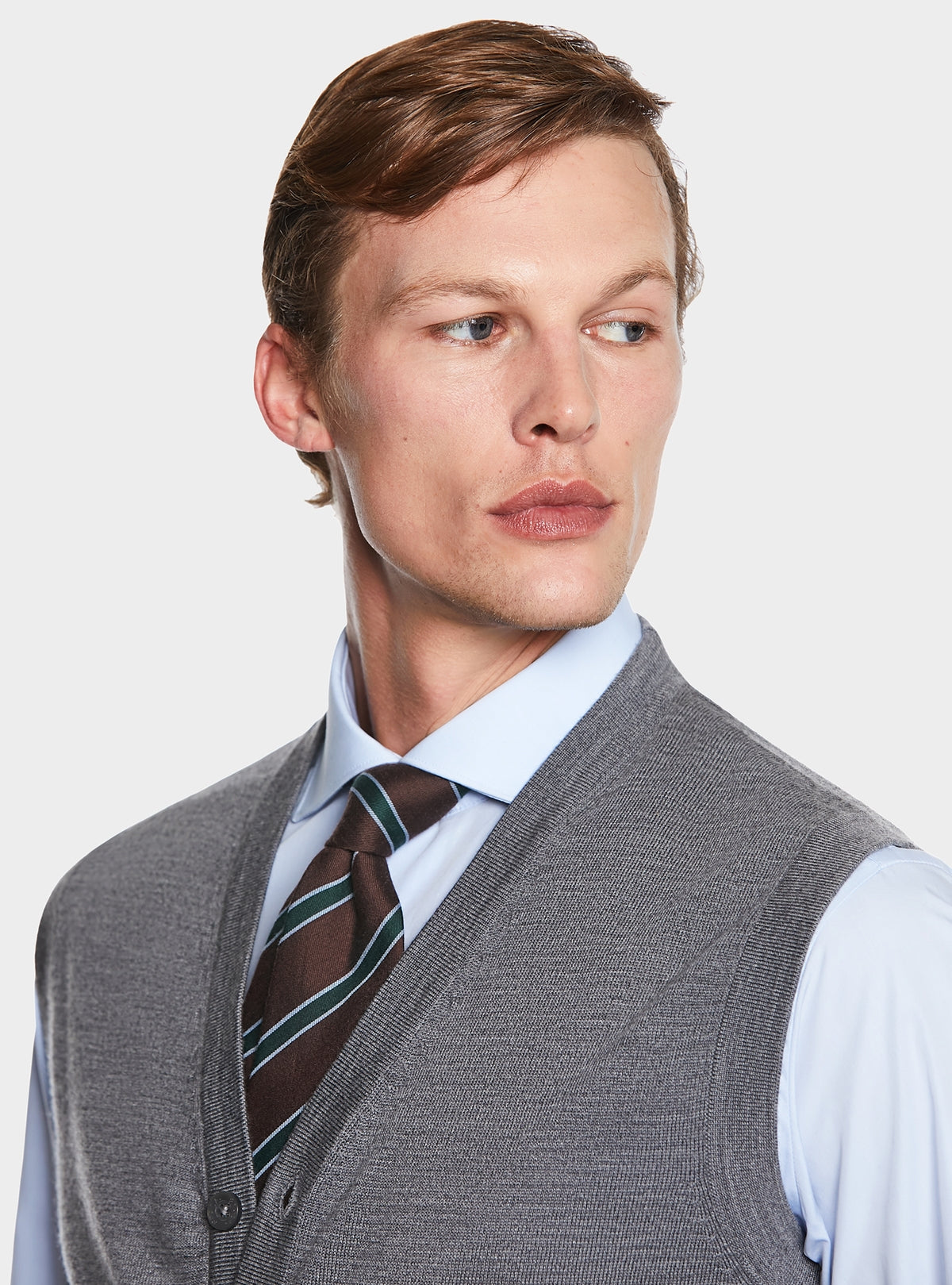 Gilet con bottoni in lana Merino-2