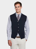 Gilet con bottoni in lana Merino-0