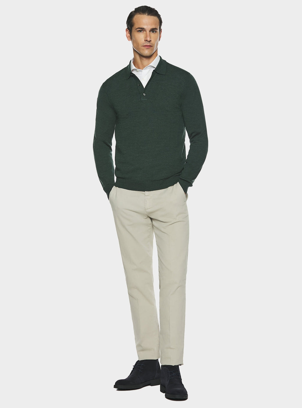 Polo in pura lana merino-1