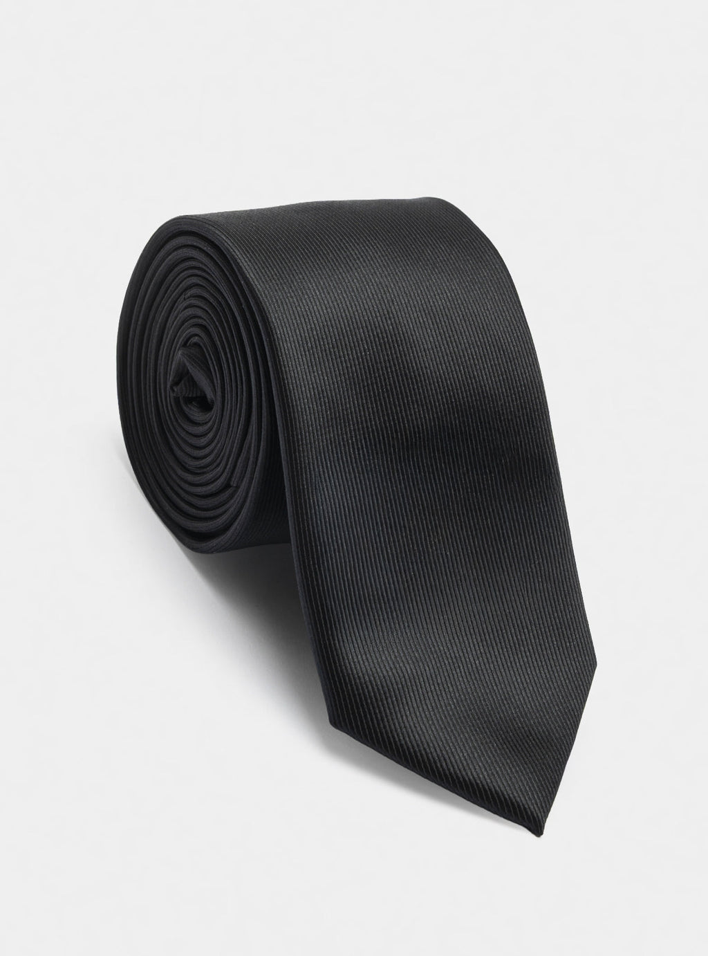 Cravatta nera stretta-0