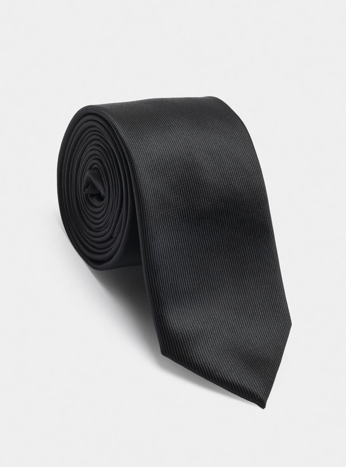 Cravatta nera stretta-0