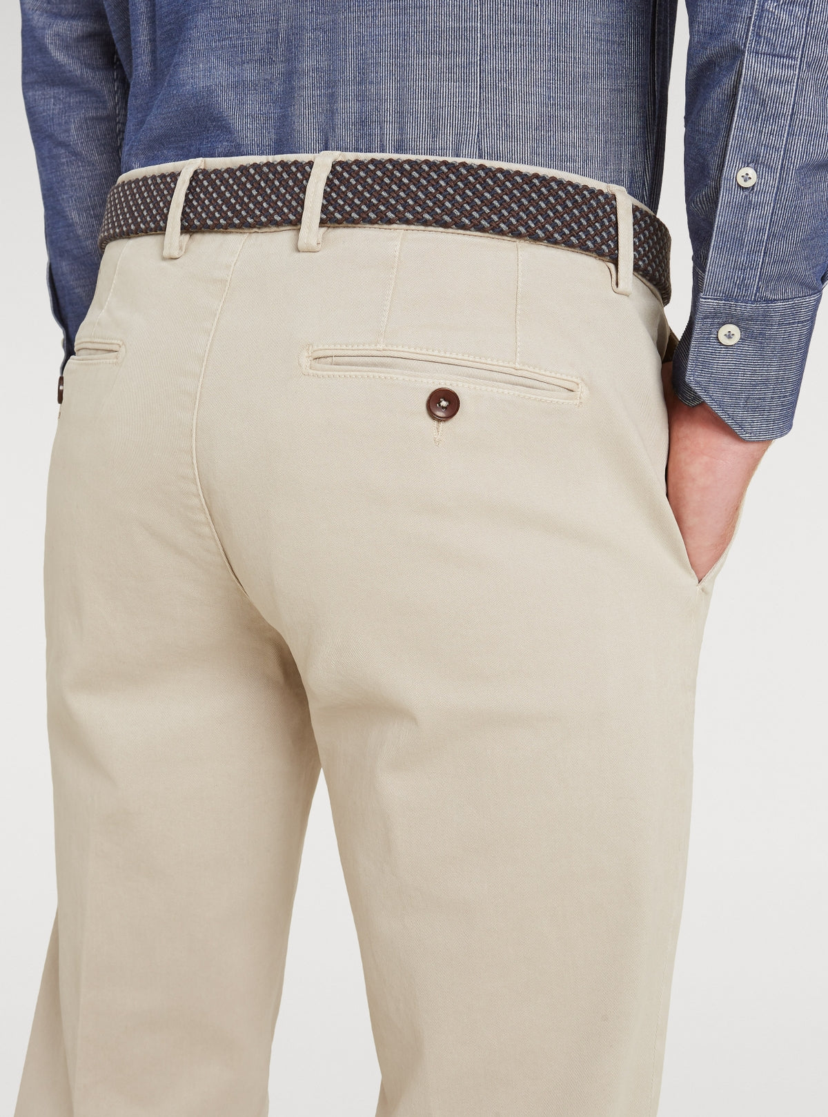 Pantalone chinos tasca America in cotone-3