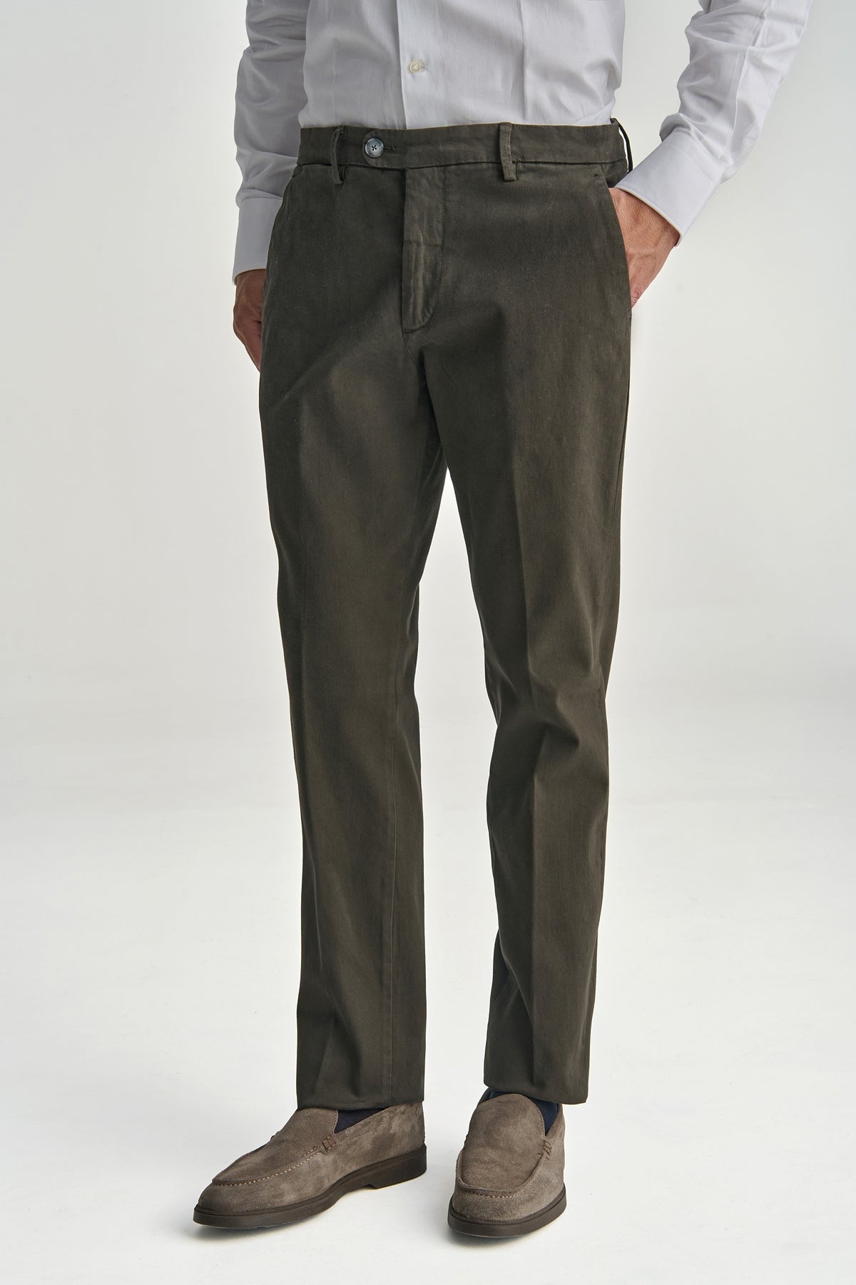 Pantalone chinos tasca America in cotone-0