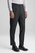 Pantalone classico con pences in misto lana stretch-0