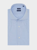 Camicia collo francese micro pied de poule in puro cotone-0
