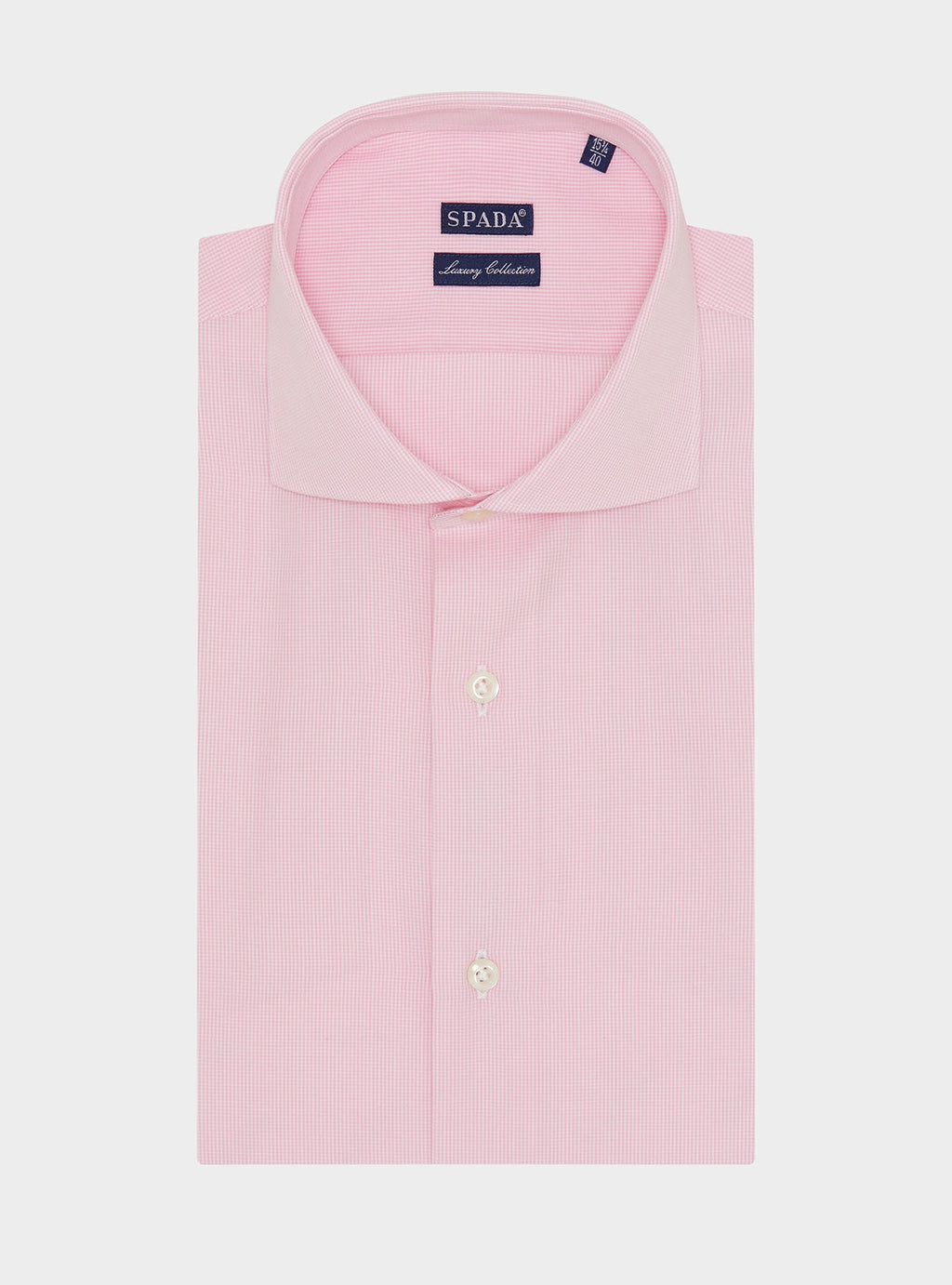Camicia collo francese micro pied de poule in puro cotone-0
