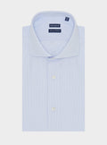 Camicia collo francese in cotone a righe in puro cotone-0