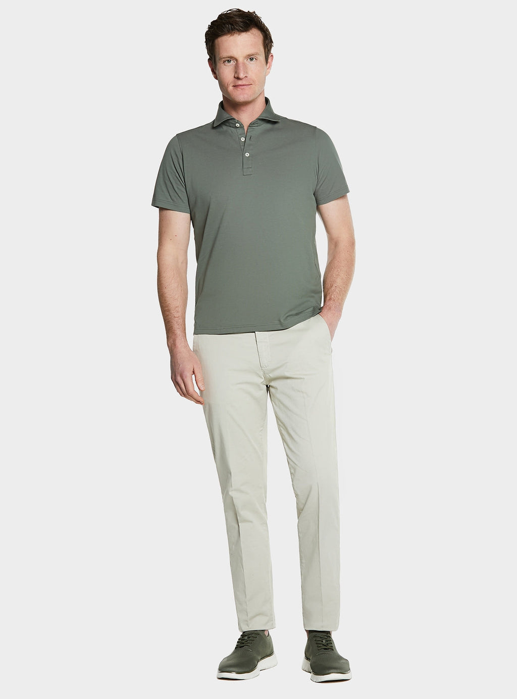 Polo manica corta in cotone piquet-0