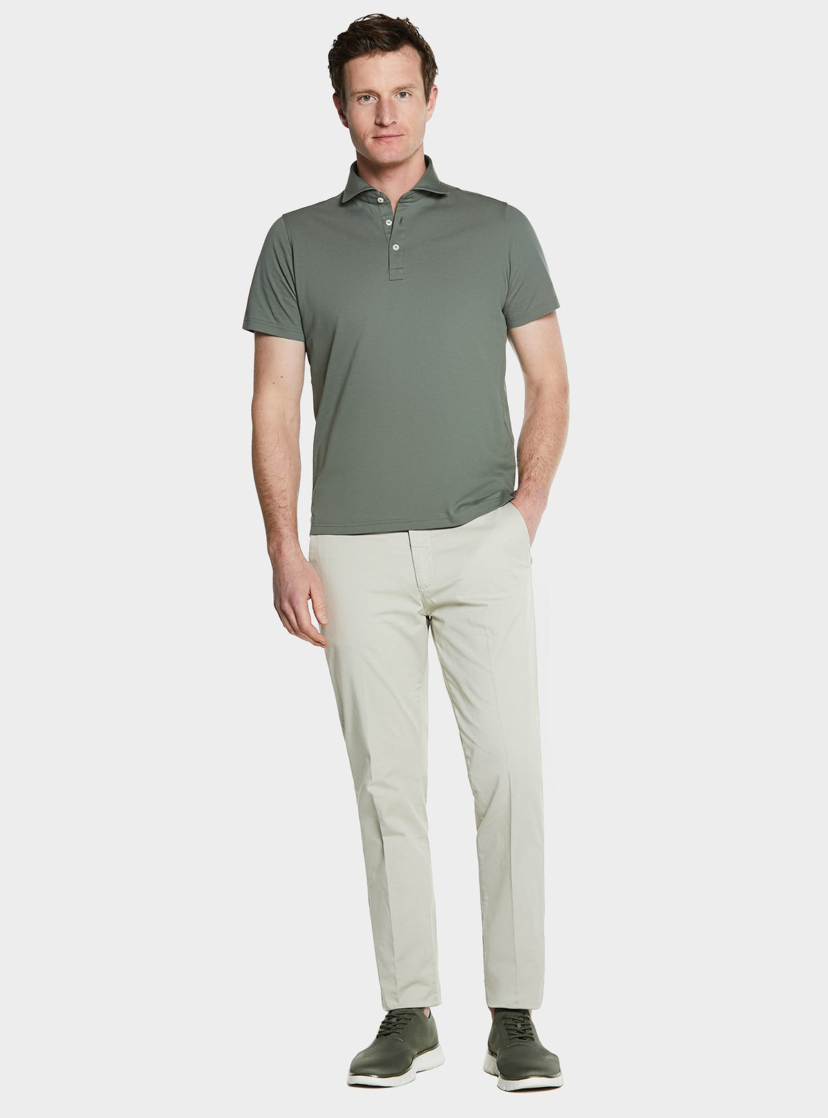 Polo manica corta in cotone piquet-0