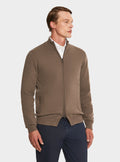 Maglia full zip in lana e cashmere-0