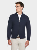 Maglia full zip in lana e cashmere-0