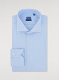 Camicia collo francese tinta unita in puro cotone-0