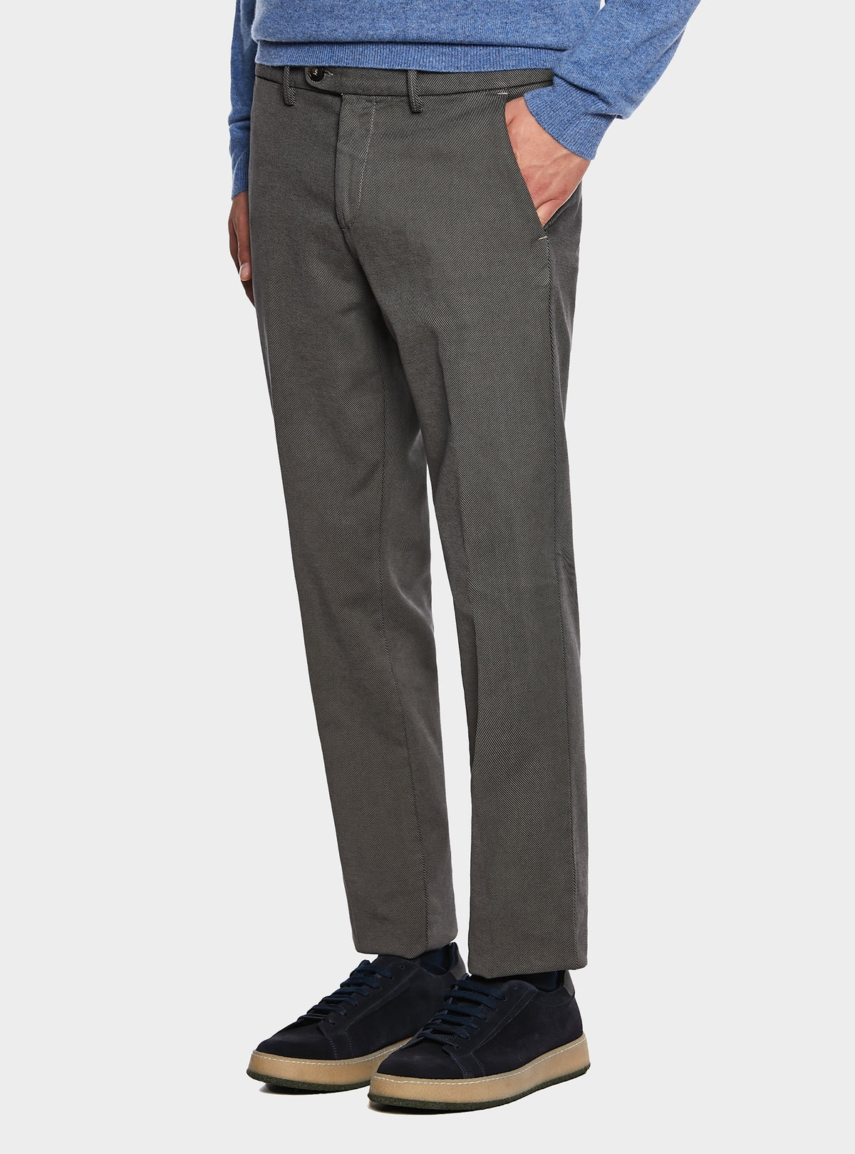 Pantalone chinos trama diagonale-0