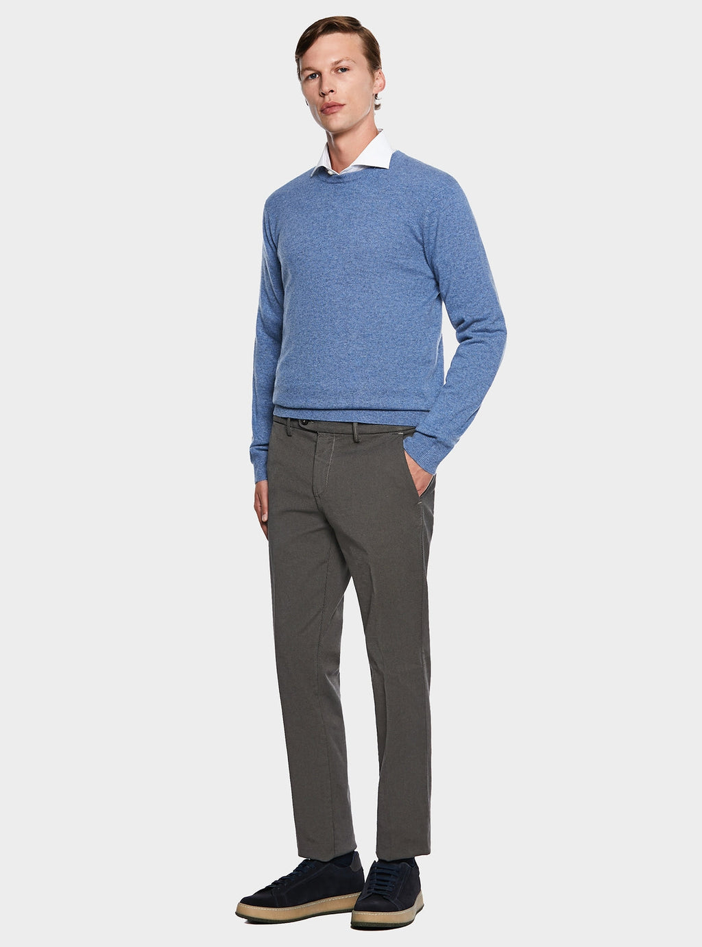 Pantalone chinos trama diagonale-1