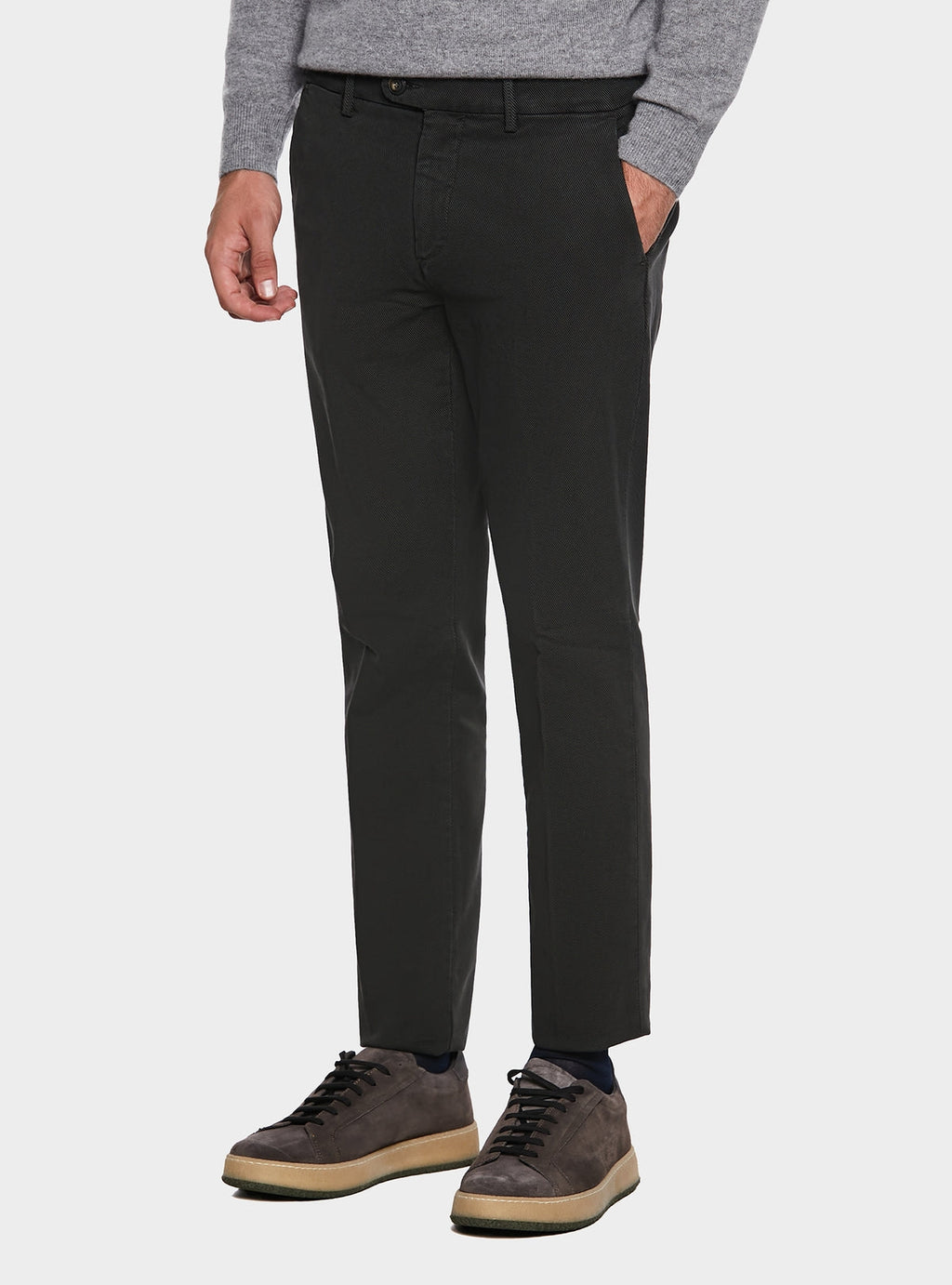Pantalone chinos trama diagonale-0