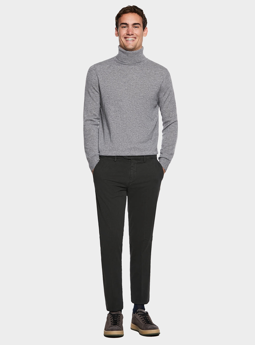 Pantalone chinos trama diagonale-1