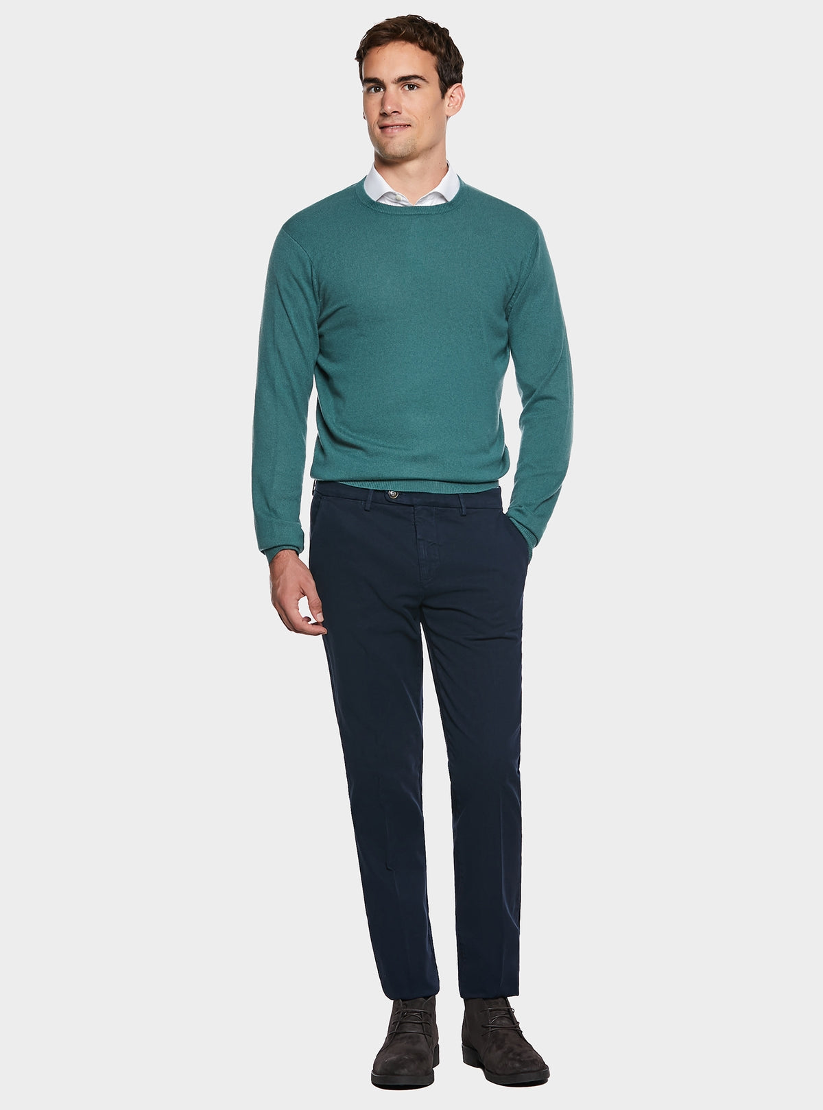 Pantalone chinos trama diagonale-1