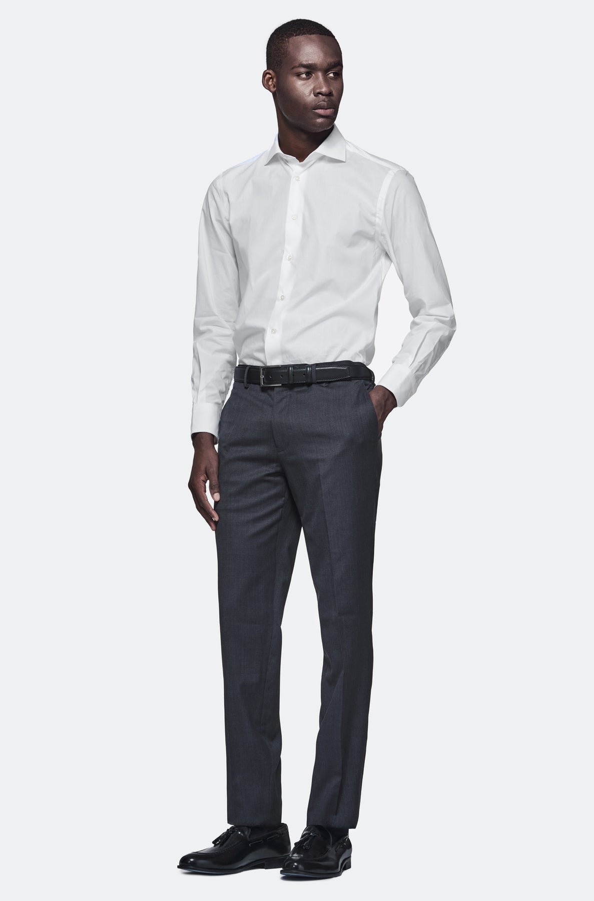 Pantalone in misto lana elastico-3