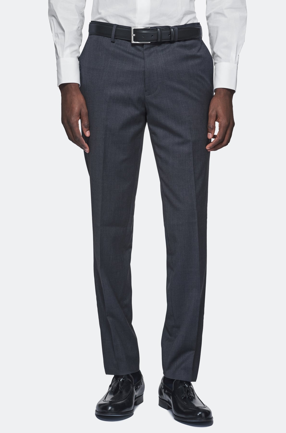 Pantalone in misto lana elastico-0