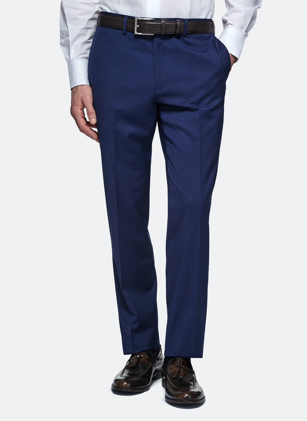 Pantalone in misto lana elastico-0