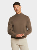 Maglia in pura lana merino mezzo collo alto-0