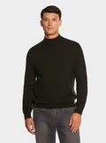 Maglia in pura lana merino mezzo collo alto-0