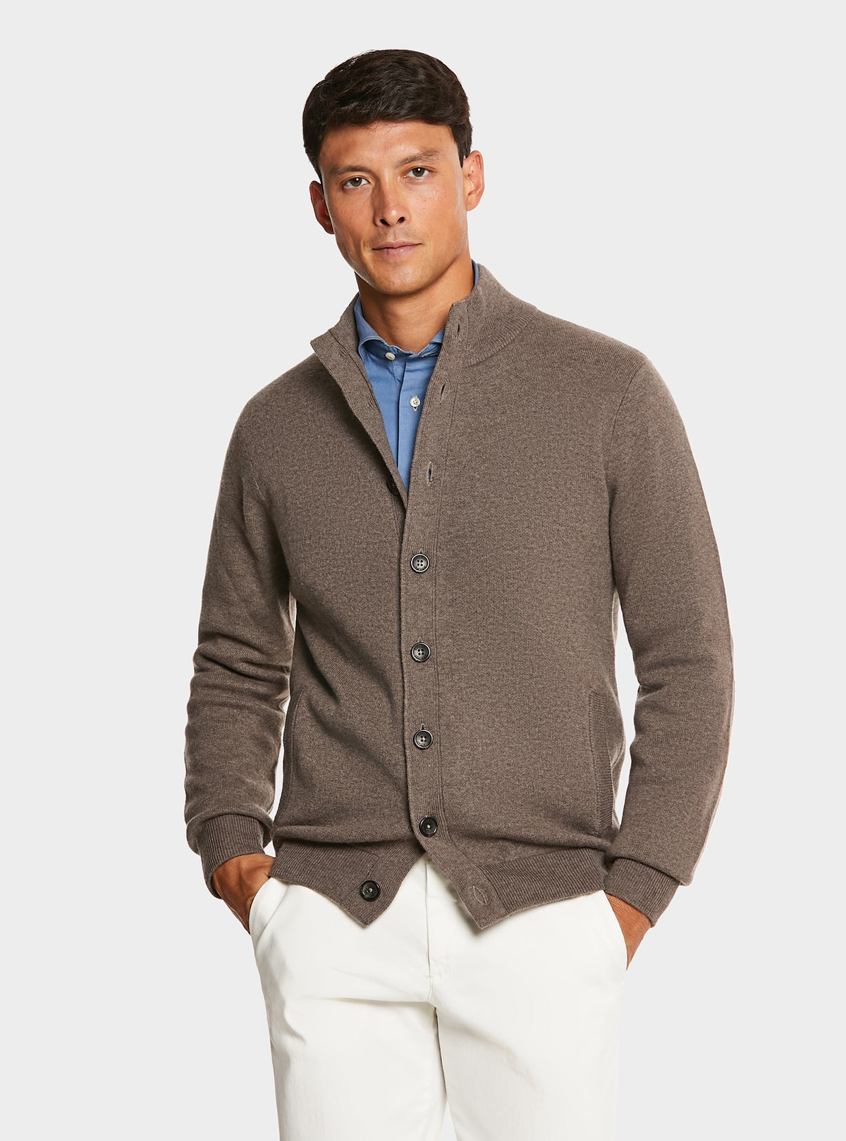 Cardigan con bottoni in lana e cashmere-0